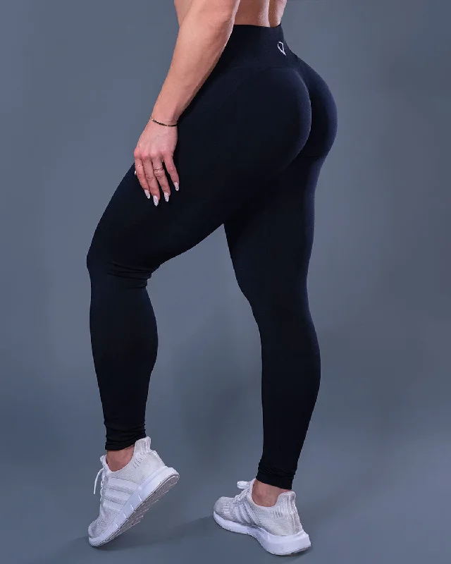 Synergy Essential Black Seamless Leggings Cozy Textured Workout Leggings