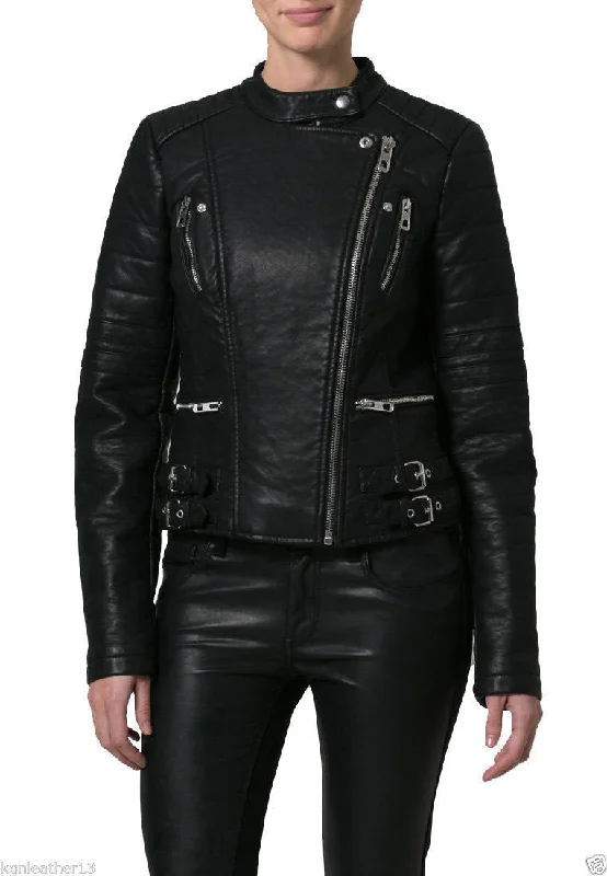 Teen Braeden Black Leather Biker Jacket