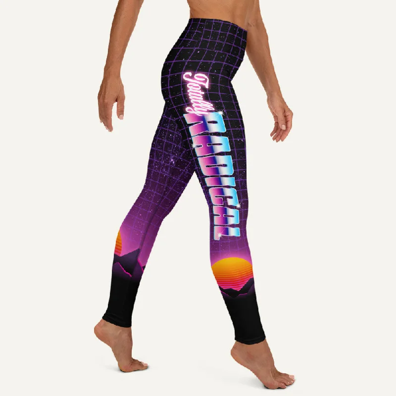 Totally Radical High-Waisted Leggings Stylish Colorful Activewear Leggings