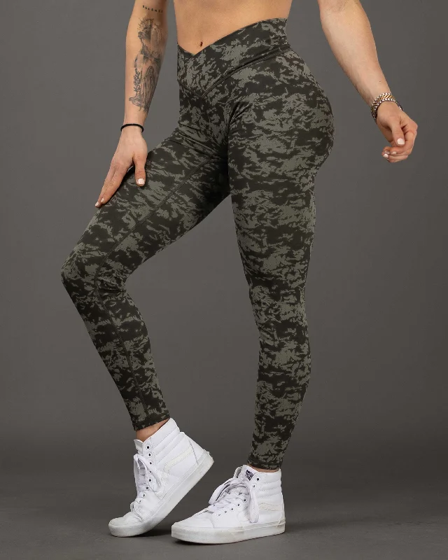 Vice Green Camo Leggings Fashionable Stretchy Fit Leggings