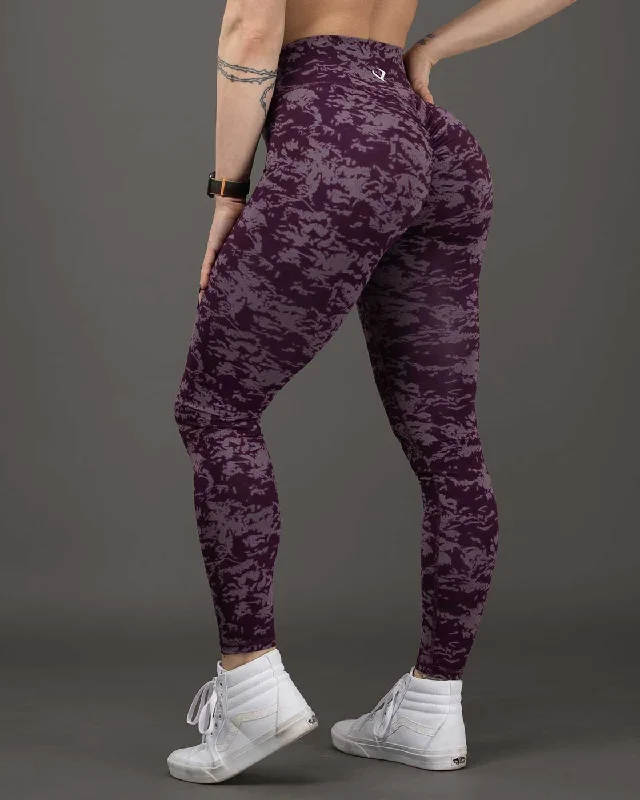 Vice Purple Camo Leggings Fashionable Quick-Dry Yoga Pants