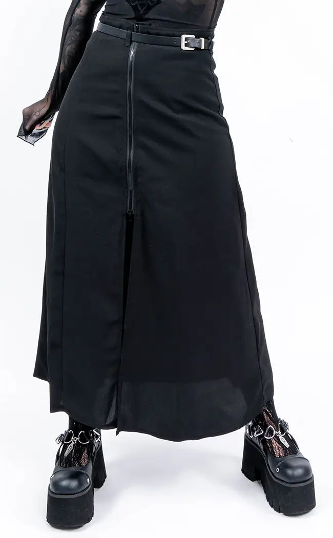 Bad Reputation Midi Skirt leather skirt bold