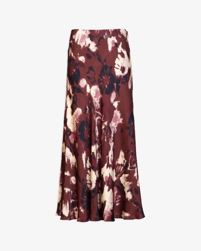 Beth Skirt linen skirt light