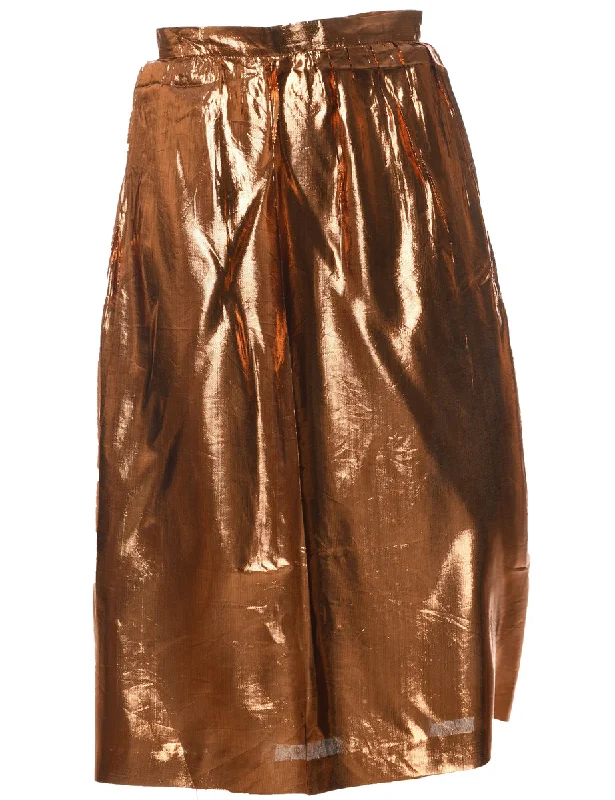 Bronze Midi Skirt - S chiffon skirt airy
