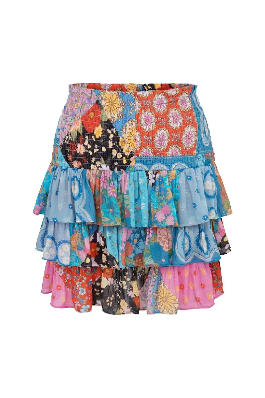 Cha Cha Shirred Mini Skirt cashmere skirt fine