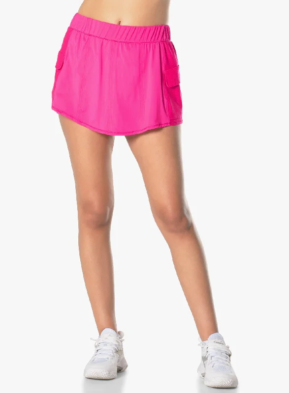 High Waist Cargo Pocket Skirt high slit skirt