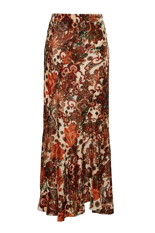 Naomi Maxi Skirt Velvet Cascade Blush lace skirt intricate