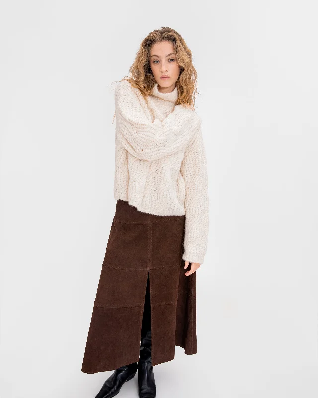 Suede Hudson Skirt velvet skirt luxurious