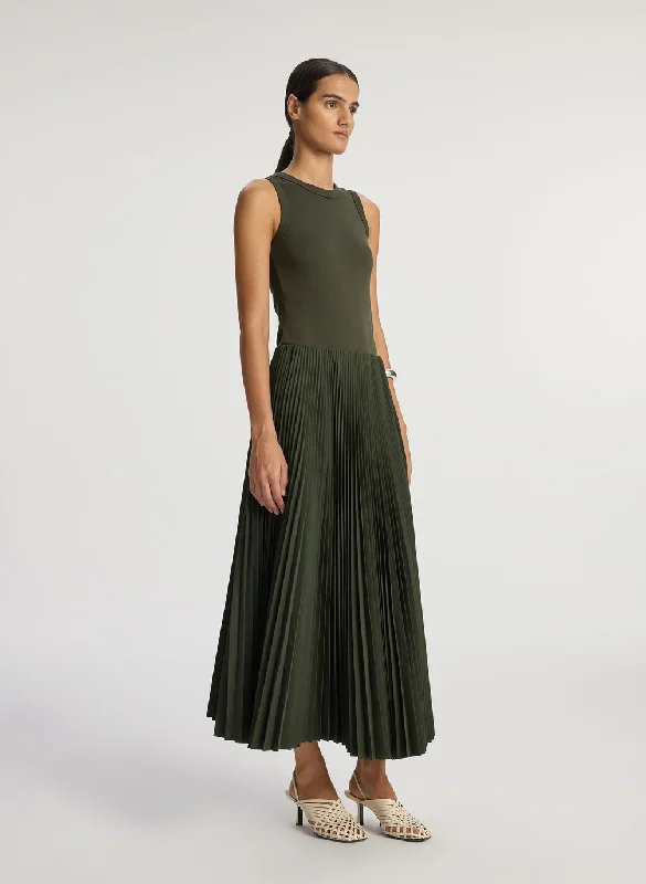 Tatum Pleated Maxi Skirt linen skirt airy
