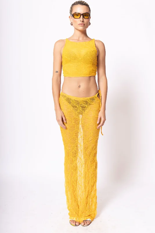 The Eivissa Skirt asymmetrical skirt cut