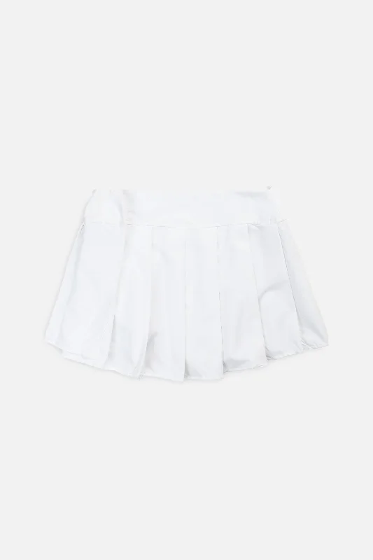 Vintage Pleated Skirt - M silk skirt sleek