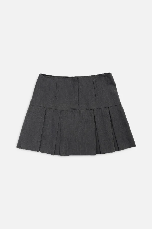 Vintage Pleated Skirt - M pencil skirt chic