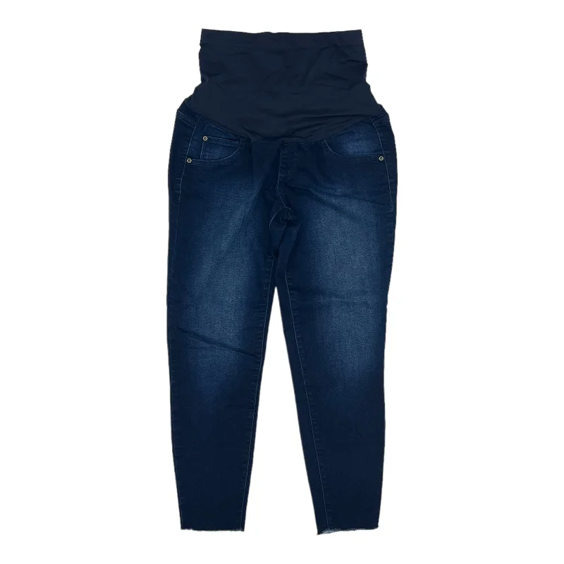 Blue Denim Maternity Jeans A Glow, Size 10 Comfortable Faded High-Rise Jeans