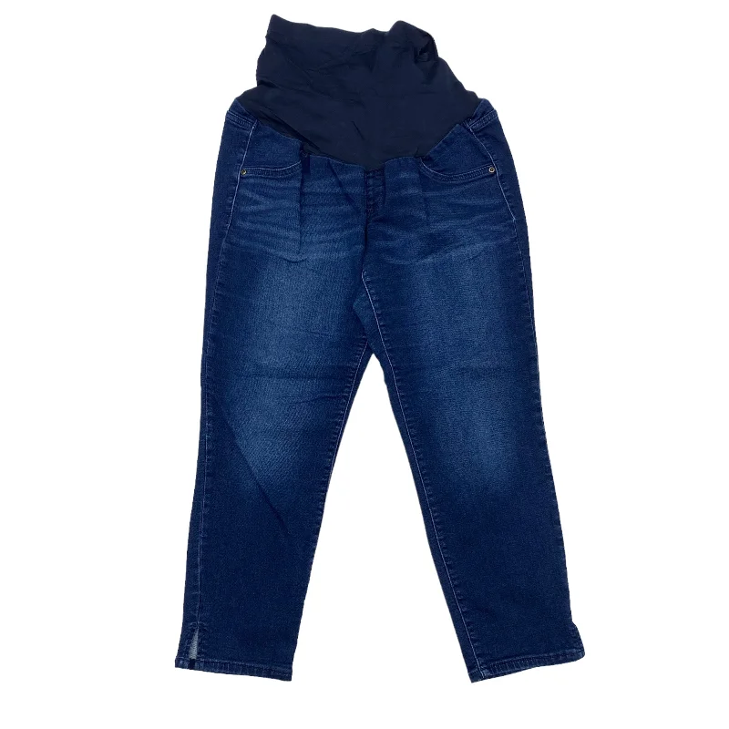 Maternity Jeans By A Glow  Size: 14 Comfortable Distressed Straight-Leg Jeans