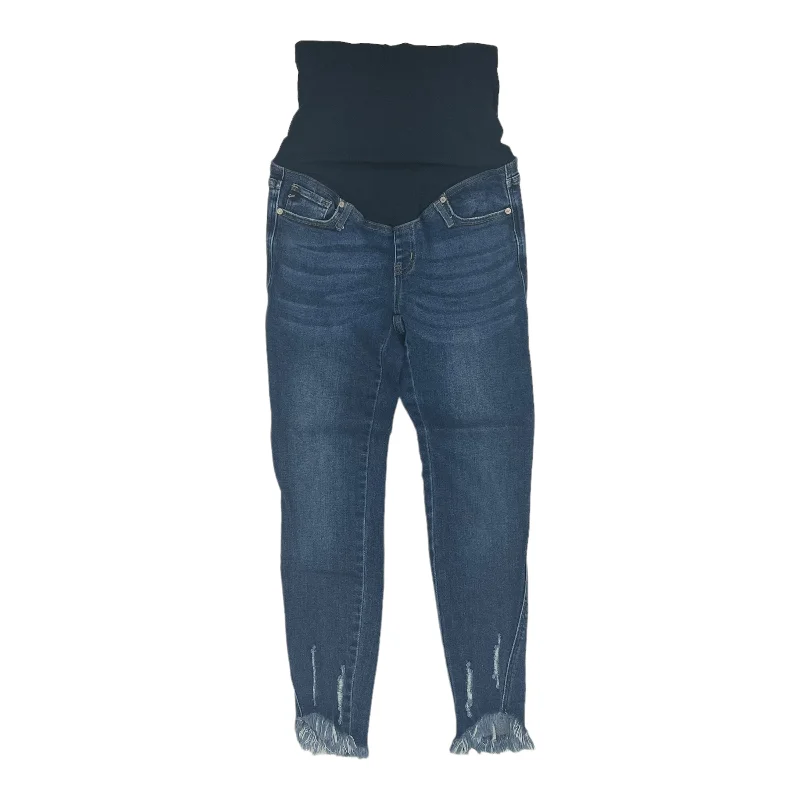 Maternity Jeans By Kancan  Size: 4 Fashionable Raw Hemmed Jeans