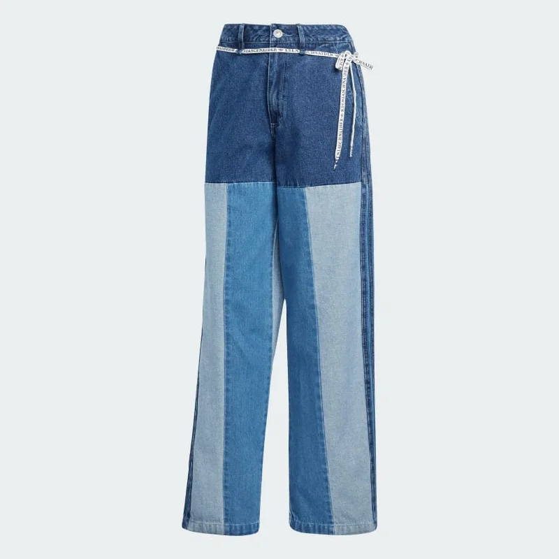 Adidas KSENIASCHNAIDER PATCHWORK STRAIGHT LEG JEANS Classic Button Fly Jeans