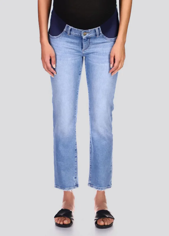 DL1961 Patti Straight Leg Maternity Jeans Comfortable Boyfriend Jeans