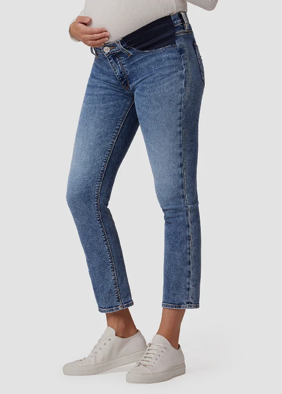 Hudson Jeans Nico Maternity Straight Ankle Trendy Paperbag Waist Jeans