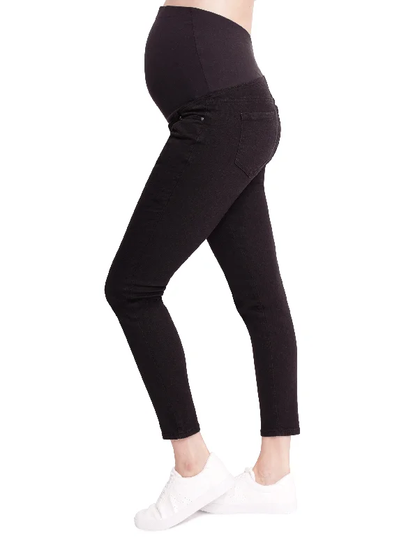 Maternity Skinny Jeans Ft. Crossover Panel® Comfortable Distressed Straight-Leg Jeans Maternity Skinny Jeans Ft. Crossover Panel® Comfortable Distressed Straight-Leg Jeans