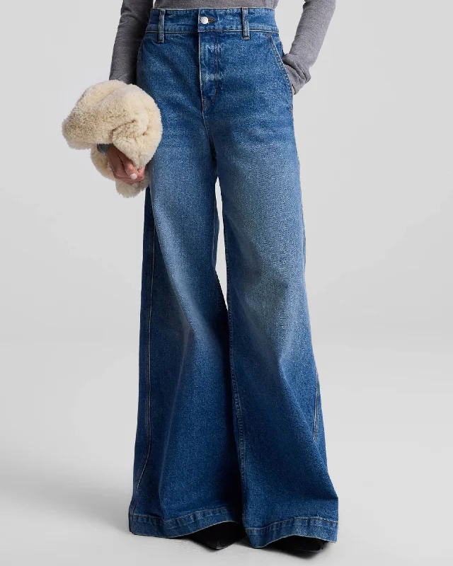 Grant Jeans Trendy Pleated Waist Jeans