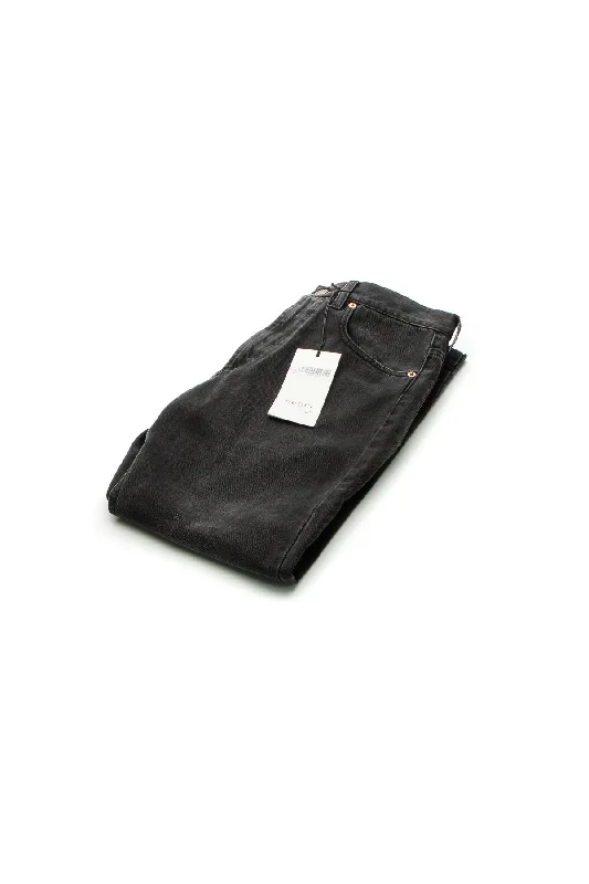 Men's Black Cat Denim Jeans - Size 28 Cozy Relaxed Fit Denim Jeans