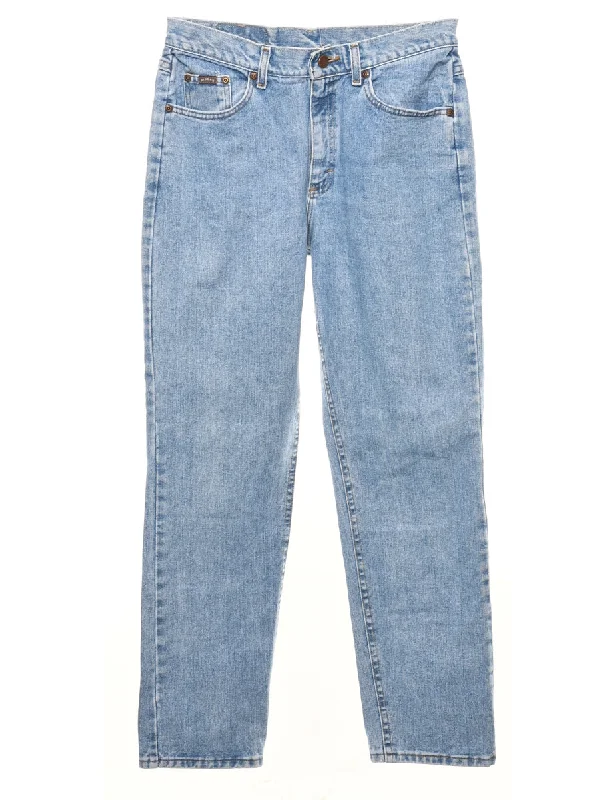 High Waist Tapered Jeans - W30 L31 Comfortable Zip-Up Skinny Jeans