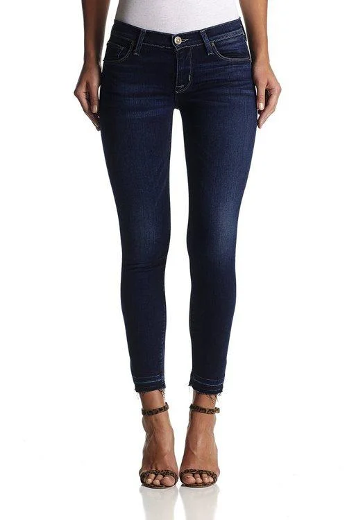 Hudson Jeans Krista Crop Super Skinny With Release Hem In Crest Falls Stylish Stone-Wash Denim Jeans
