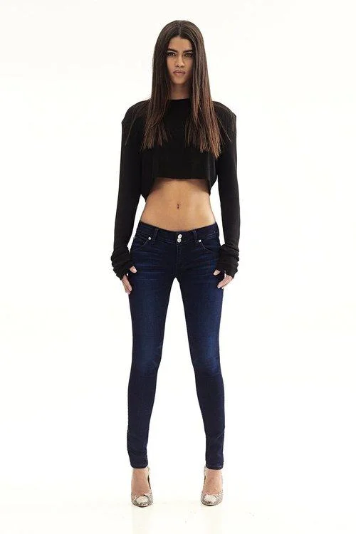 Hudson Jeans W422DED COLLIN SKINNY IN CALVARY Chic Double Waistband Jeans