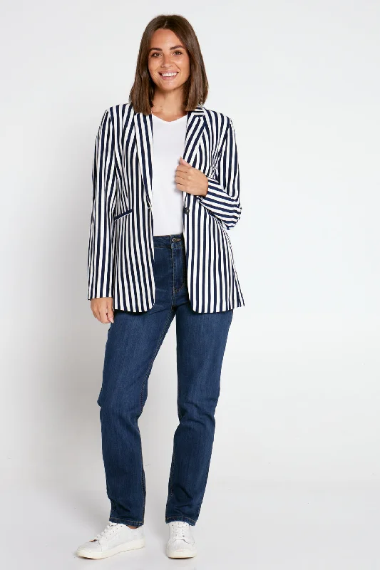 Wynona Curve Jeans - Smokey Blue Trendy Wide-Legged High-Waist Jeans