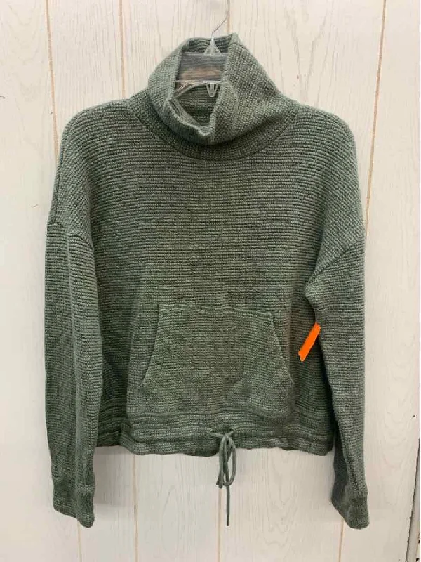 90 Degrees Olive Womens Size M Sweater Zippered Buttoned Snapped