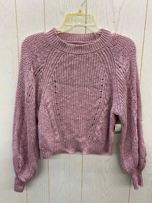 American Eagle Pink Womens Size XS Sweater Front Pockets Side Pockets Patch Pockets
