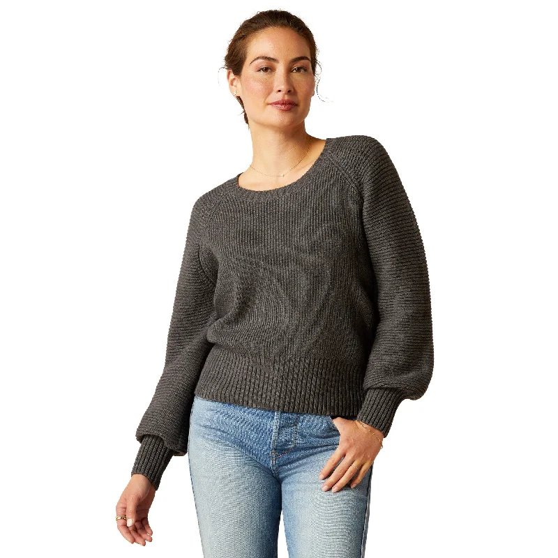 Ariat Ladies Malvern Knitted Charcoal Grey Sweater 10052106 Knit Fabric Woven Fabric Fleece Fabric Ariat Ladies Malvern Knitted Charcoal Grey Sweater 10052106 Knit Fabric Woven Fabric Fleece Fabric