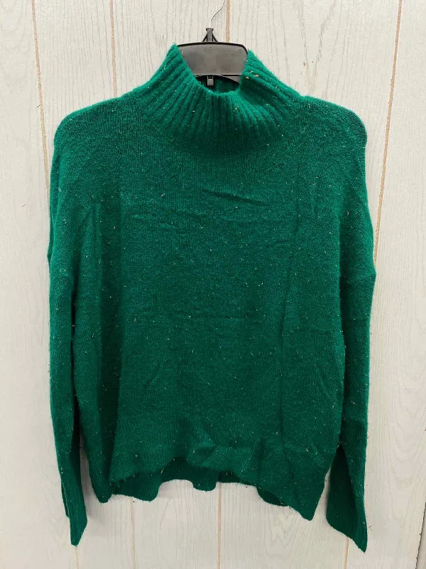 Express Green Womens Size Small Sweater Spandex Blend Rayon Blend Denim Blend