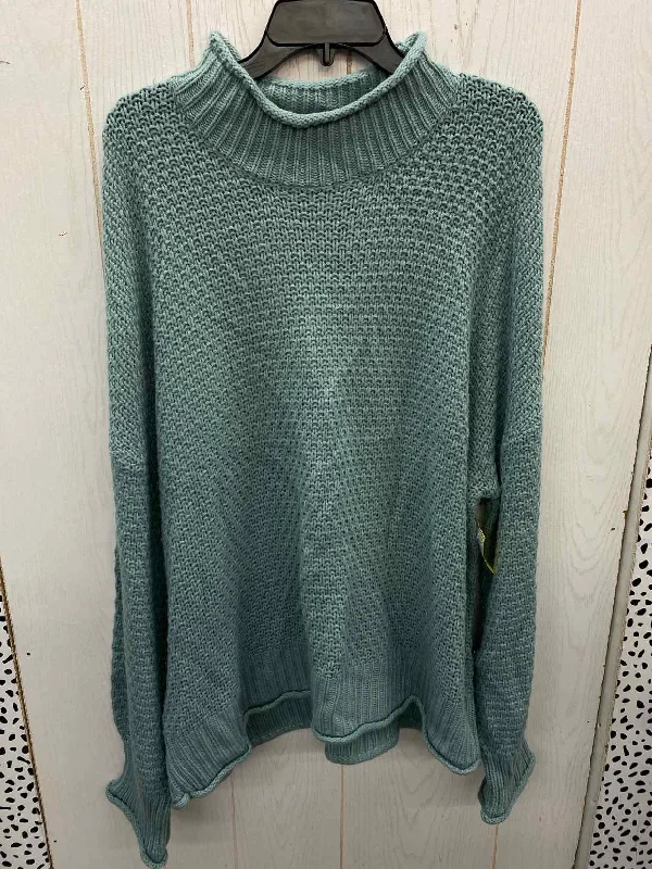 Green Womens Size 20W Sweater Anti-Pilling Anti-Shrink Durable