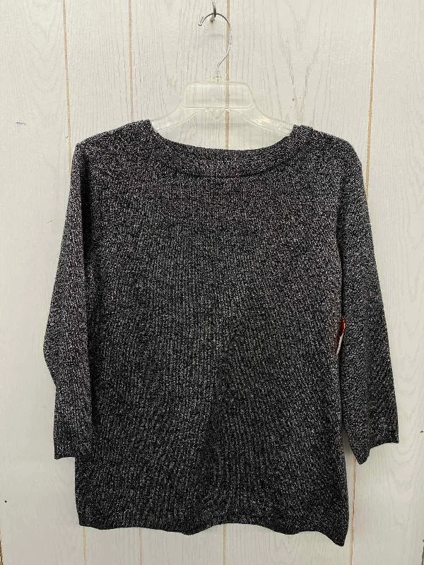 Liz Claiborne Black Womens Size XL Sweater Spandex Blend Rayon Blend Denim Blend