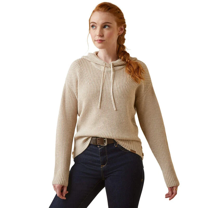 Los Altos Sweater - Oatmeal Heather Lace Blend Ribbed Blend Corduroy Blend