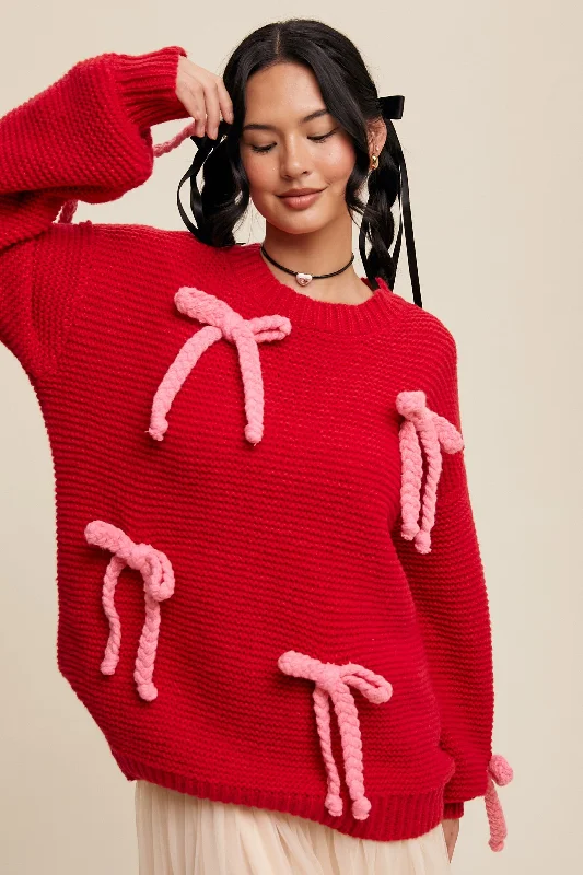 Bow Girly Sweater Hooded Sweater Collared Sweater Shawl Collar