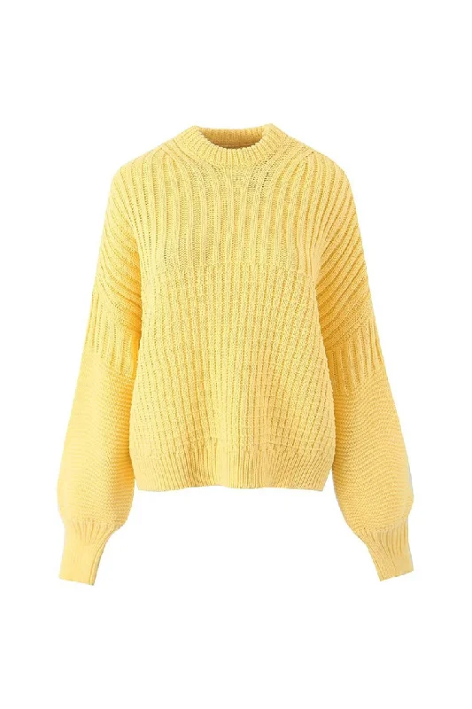 Casual Crew Neck Drop Shoulder Blouson Sleeve Rib Knit Oversized Sweater Knit Fabric Woven Fabric Fleece Fabric Casual Crew Neck Drop Shoulder Blouson Sleeve Rib Knit Oversized Sweater Knit Fabric Woven Fabric Fleece Fabric