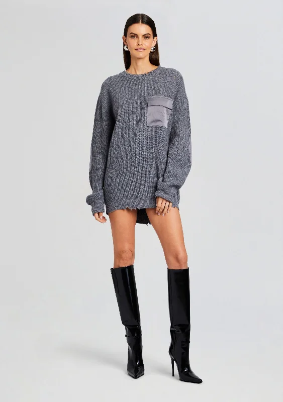 Devin Wool Sweater Embroidered Appliqued Beaded