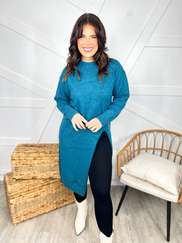 Speak Your Truth Sweater tunic Houndstooth Herringbone Solid