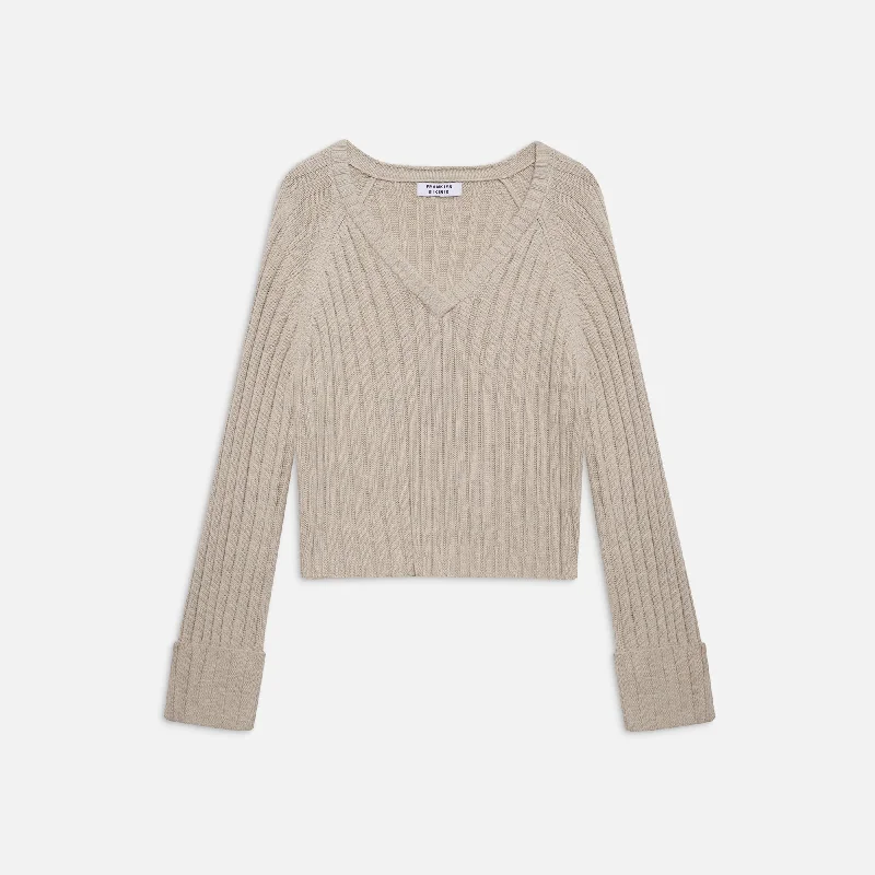 Frankies Bikinis Ashton Sweater - Cream Transparent Opaque Sheer