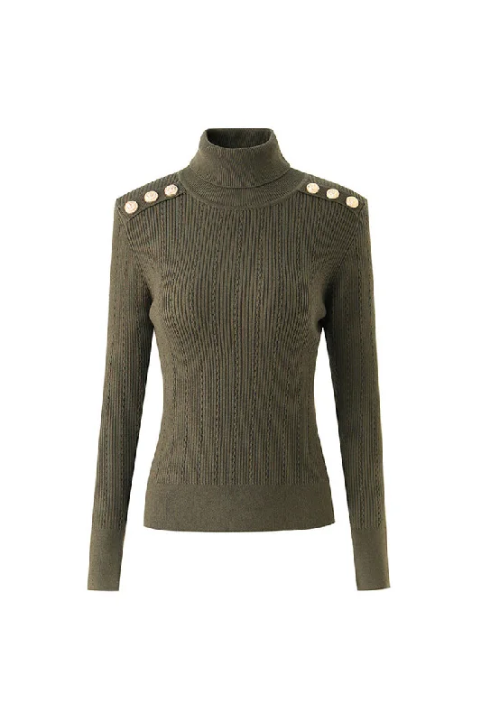 Metallic Button Long Sleeve Wool Blend Turtleneck Ribbed Knit Sweater Beaded Sweater Sequined Faux Fur Metallic Button Long Sleeve Wool Blend Turtleneck Ribbed Knit Sweater Beaded Sweater Sequined Faux Fur