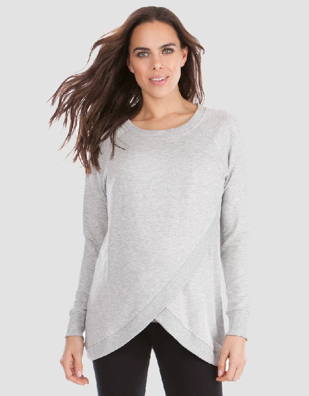 Seraphine Maternity & Nursing Sweater Sybil Grey Sweater Knitwear Pullover
