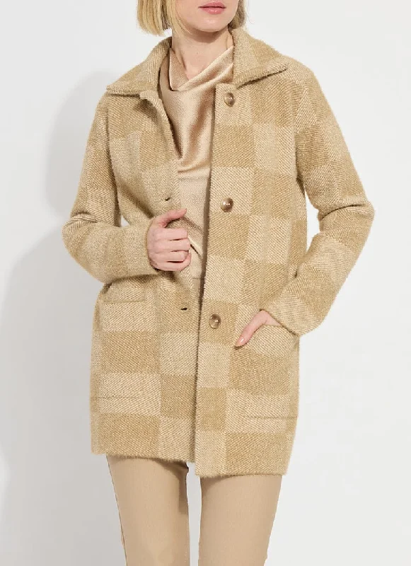 Salma Sweater Coat Zippered Buttoned Snapped