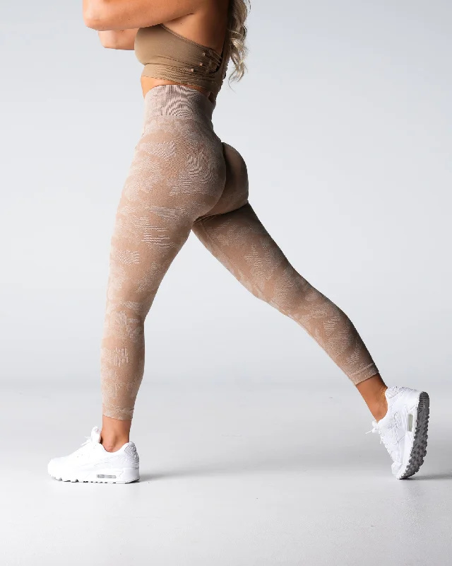 Beige Camo Seamless Leggings