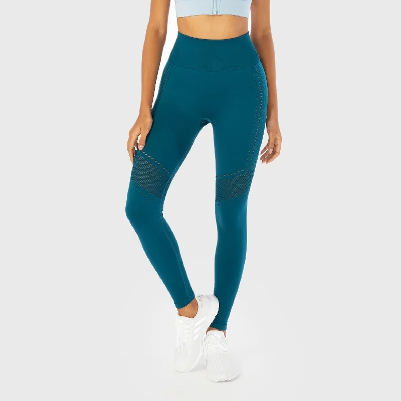 Infinity Seamless Workout Leggings - Blue Coral