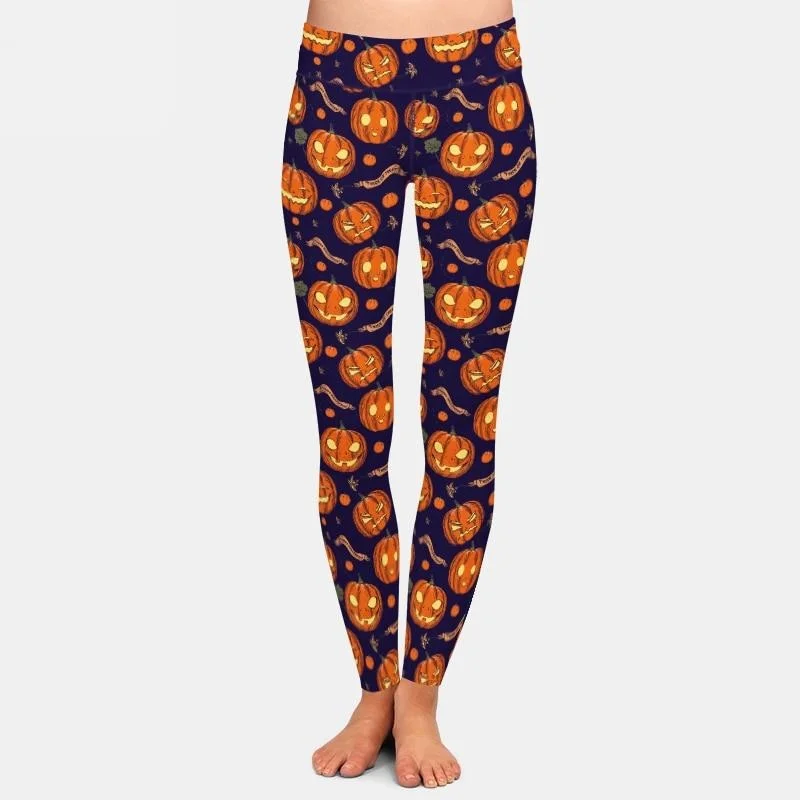 Ladies Assorted Spooky Halloween Printed Leggings