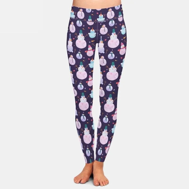 Ladies Snowmen Printed Leggings