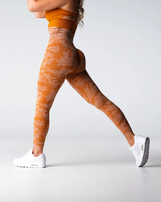 Terracotta Camo Seamless Leggings