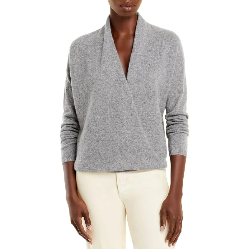 Private Label Womens Cashmere Marled Wrap Sweater